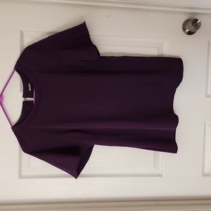 Purple short sleeves blouse